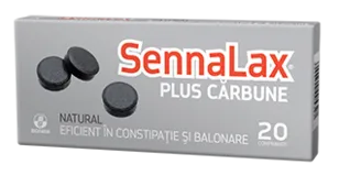 SennaLax plus Carbun, 20 comprimate , Biofarm