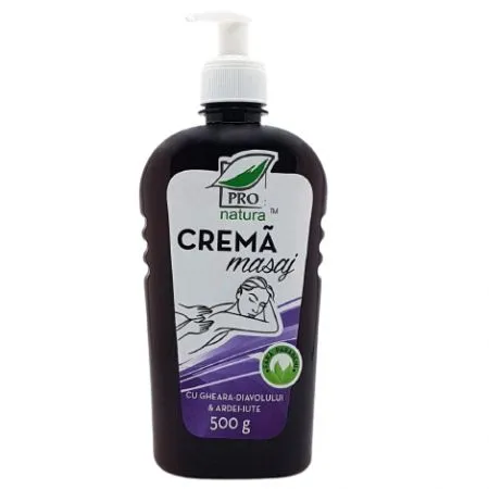 Crema de masaj cu gheara diavolului si ardei iute, 500 ml, Pro Natura