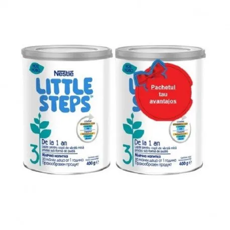 Nestle Little Steps 3, 2x400g, 20% reducere din a doua cutie