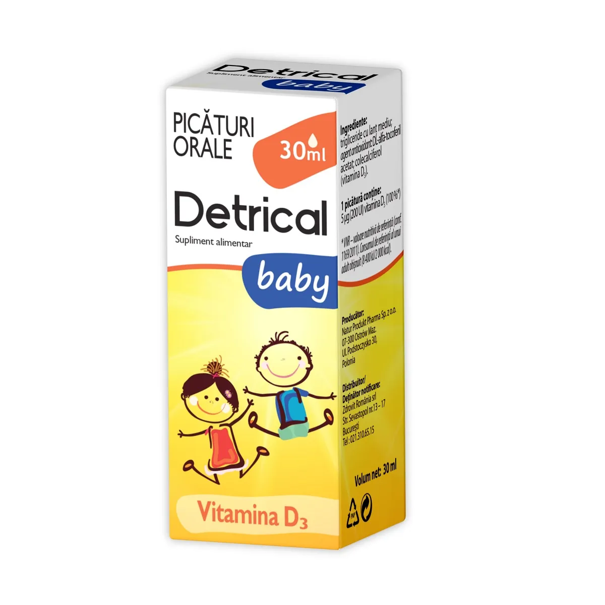 Detrical baby picături orale, 30 ml, Zdrovit