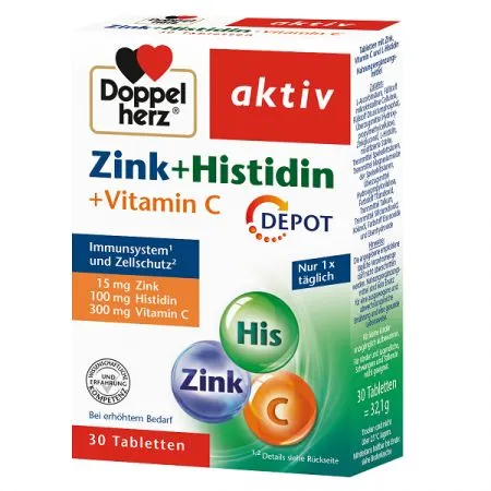 Zinc + Histidina + Vitamina C Depot, 30 comprimate, Doppelherz