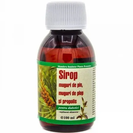 Sirop muguri brad plop propolis diabetici, 100ml, Elidor