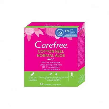 Carefree absorbante zilnice Aloe Vera, 56 bucati