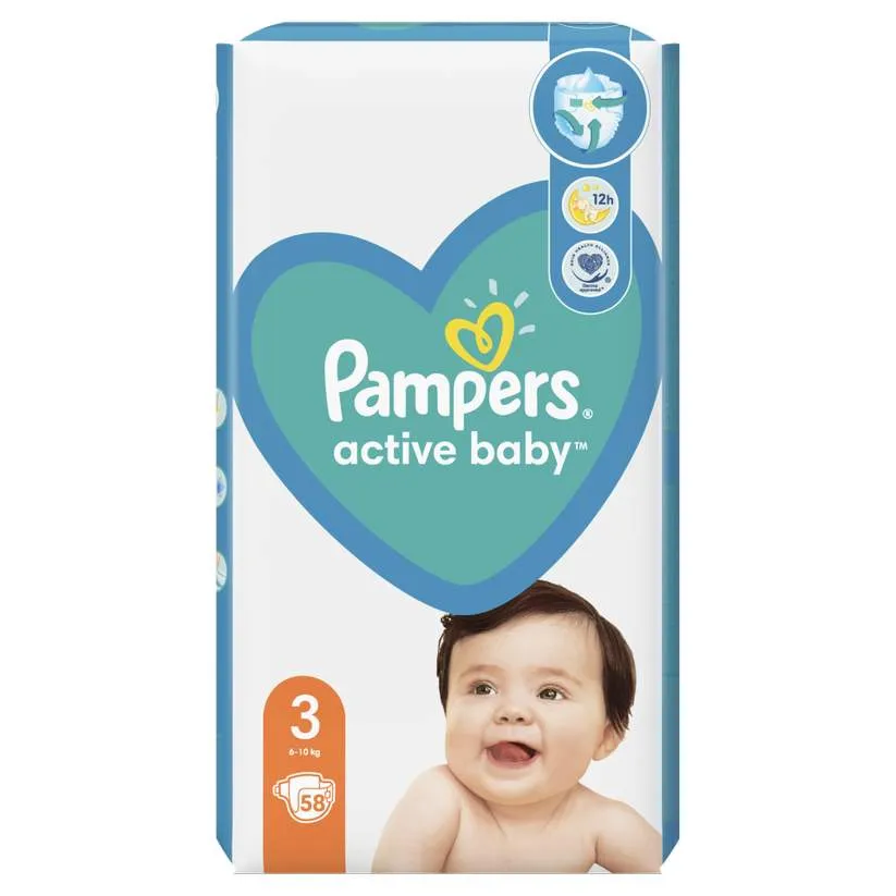 PAMPERS ACTIVE BABY 6-10KG 58 BUCATI MARIMEA 3