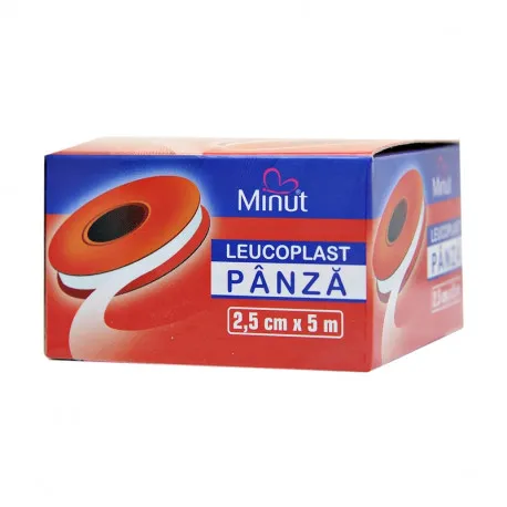 MINUT Leucoplast plast panza, 2,5 cm x 5 cm