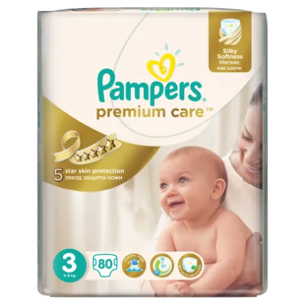 PAMPERS 3 Premium Care (5-9kg) x 80buc