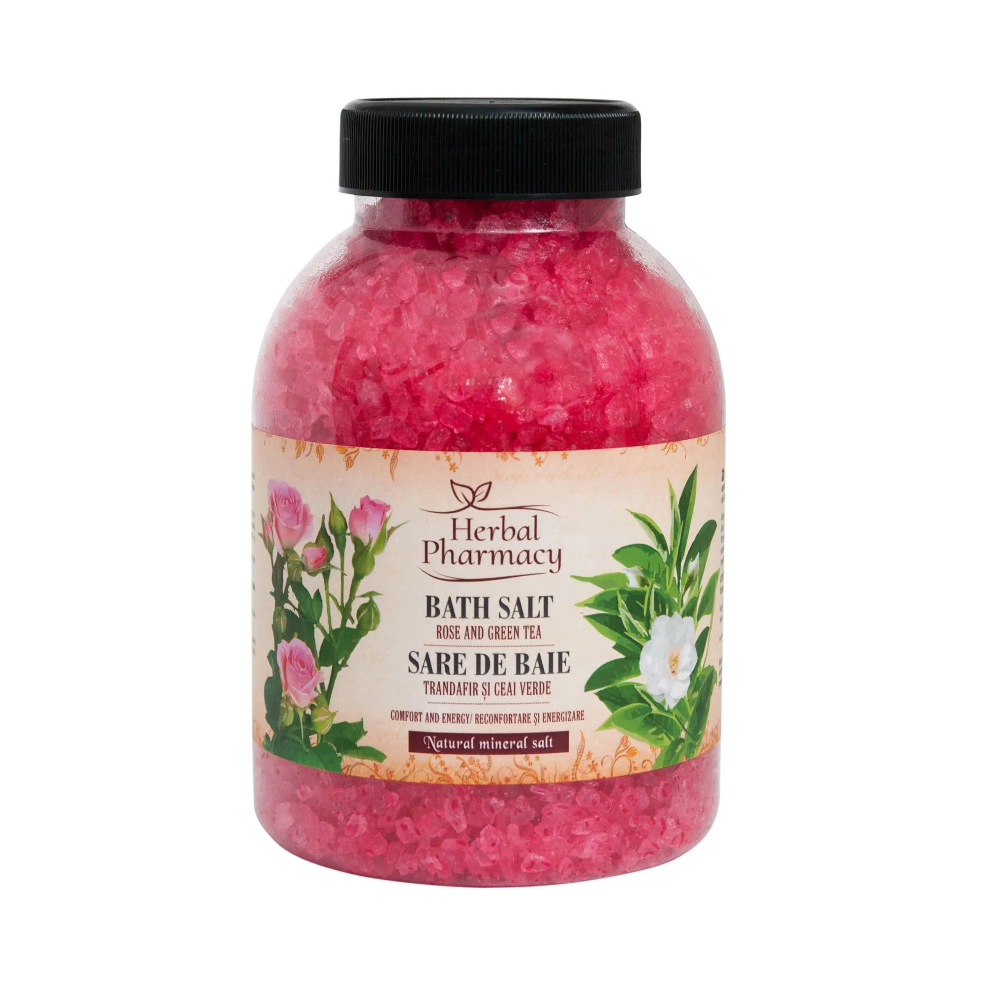 HERBALPharmacy Sare de baie trandafir+ceai verde x 1200g