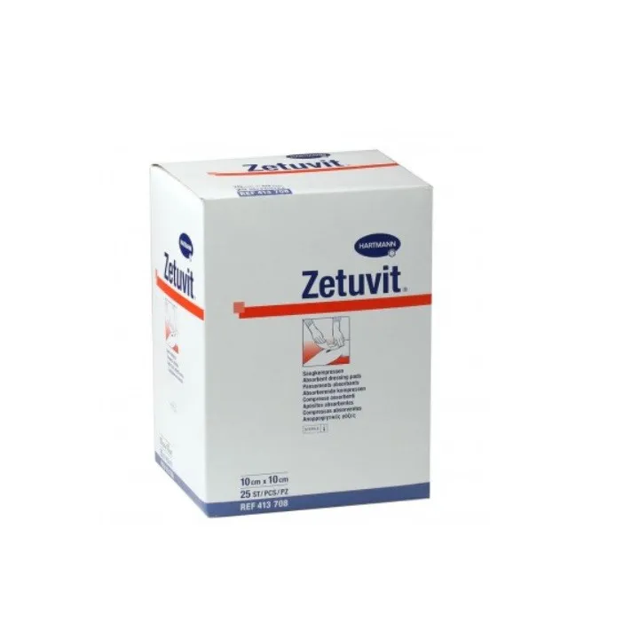 HARTMANN ZETUVIT COMPRESA STERILA 10 X 10CM X 25BUC