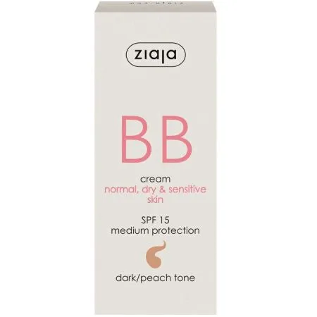 Crema BB cu SPF 15 nuanta dark pentru ten normal uscat, 50 ml, Ziaja