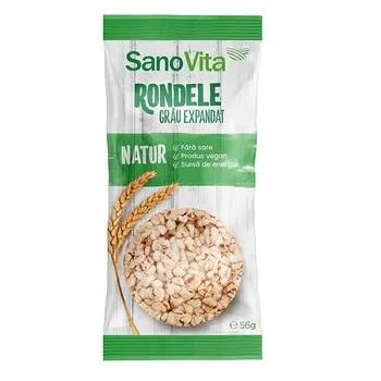 Rondele din grau expandat, 56g, SanoVita