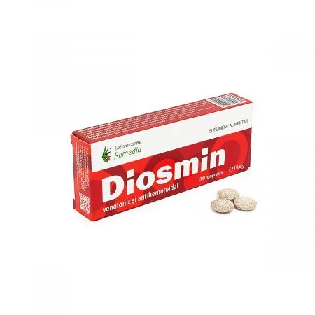 Diosmin extract standardizat de citrus aurantium, 30 comprimate, Remedia