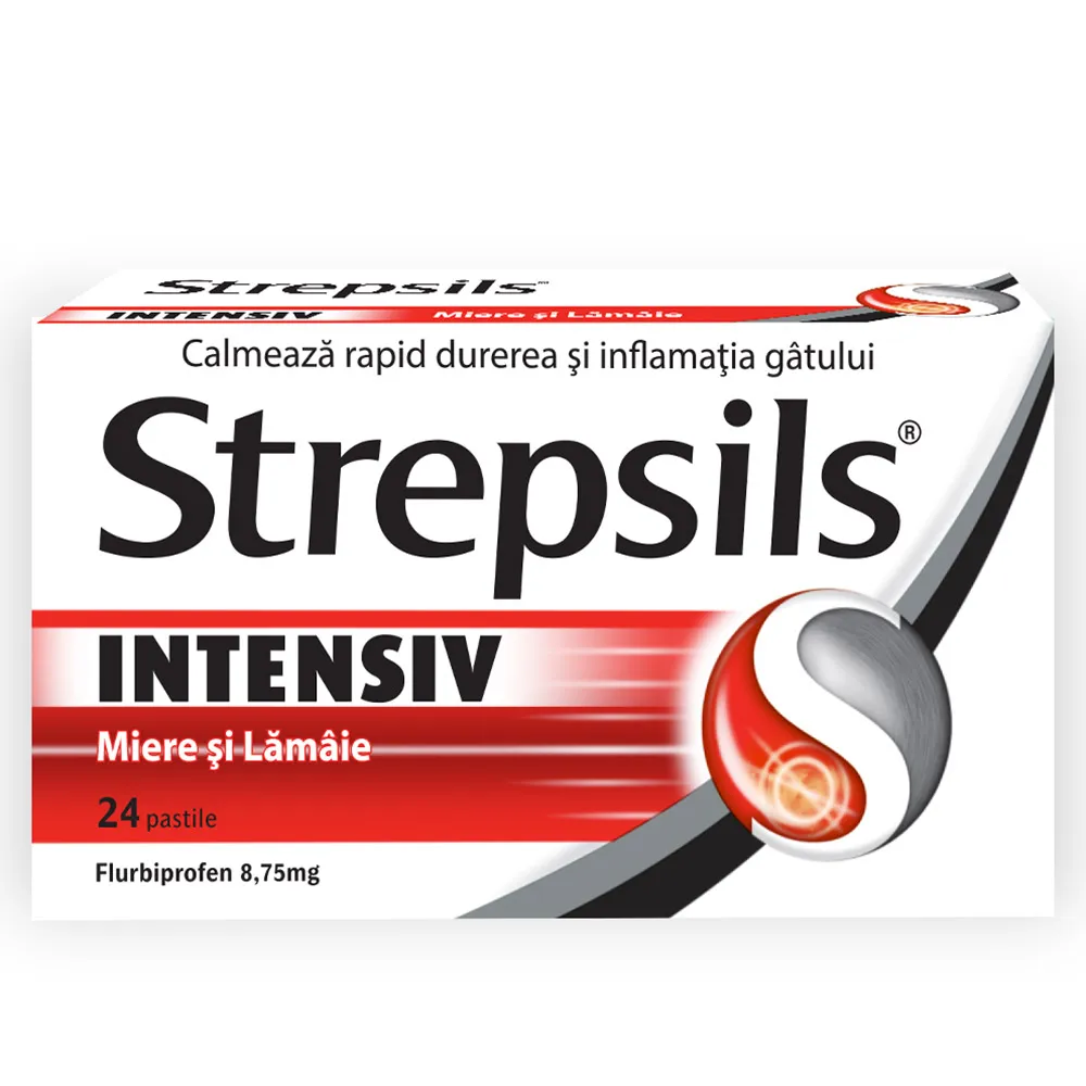 Strepsils Intensiv miere si lamaie, 24 comprimate, Reckitt Benckiser Healthcare