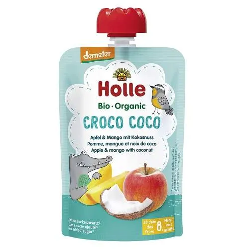 Holle Piure cu Mere,Mango si Nuca Cocos +8luni x 100g