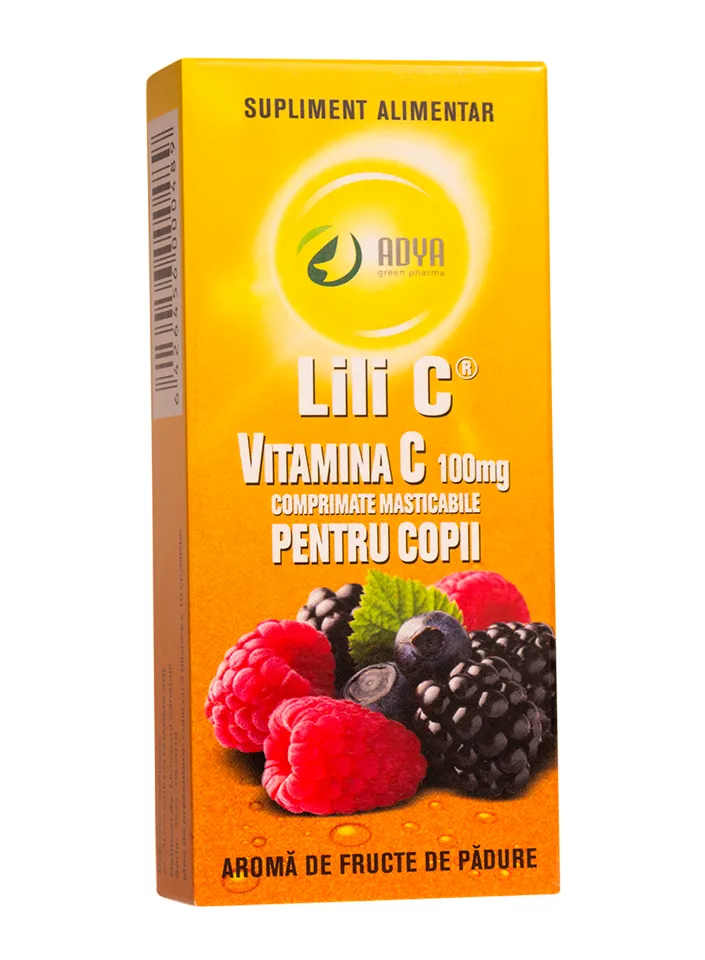 Vitamina C Aroma Fructe de Padure 30 comprimate -Adya Green Pharma