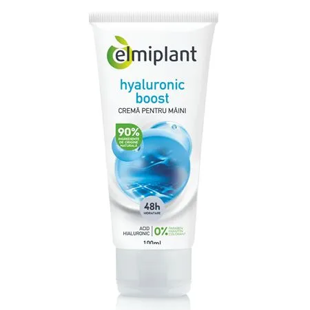 Crema pentru maini Hyaluronic Boost, 100 ml, Elmiplant