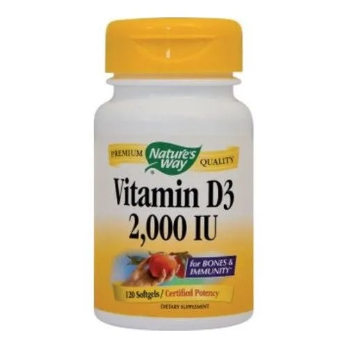 Vitamin D3 2000UI ,30 capsule moi (Natures Way)