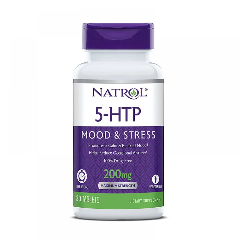 Natrol 5-HTP Mood & Stress 200 mg (30 tablete), GNC