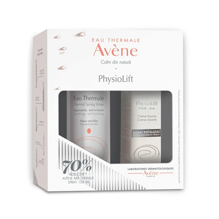 AVENE Physiolift crema de zi x 30ml+Apa termala 150ml