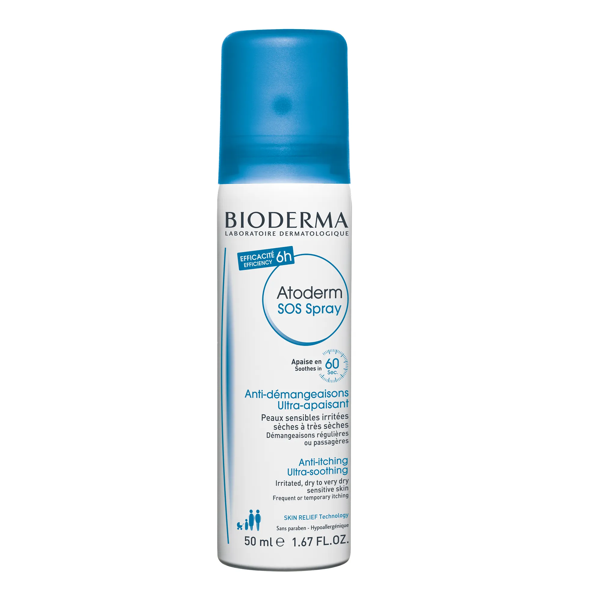 BIODERMA Spray anti-prurit cu efect calmant imediat Atoderm SOS, 50 ml