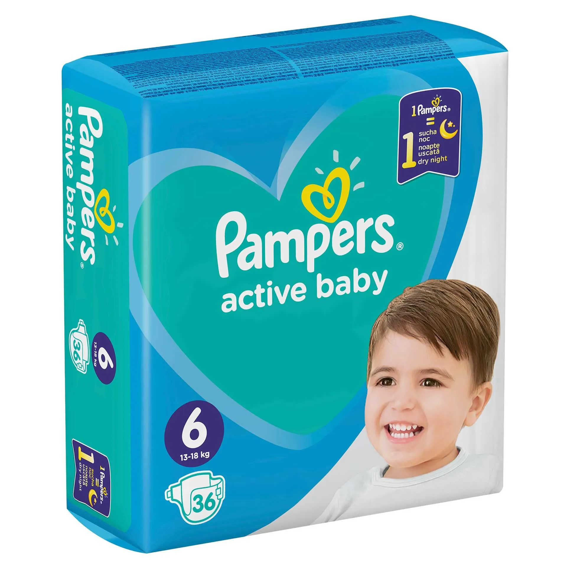 Pampers 6 Active Baby 13-18kg x 36 bucati