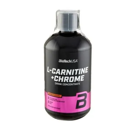 L-Carnitine + Chrome Liquid Portocale, 500 ml, Biotech USA