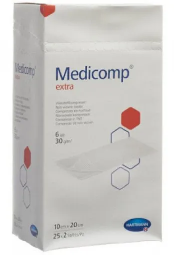 HARTMANN MEDICOMP EXTRA COMPRESE STERILE DE MATERIAL NETESUT 6 STRATURI 10X20CM X 25BUC