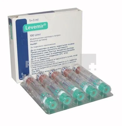 LEVEMIR PENFILL 100 U/ml x 5 SOL. INJ. IN CARTUS 100U/ml NOVO NORDISK A/S