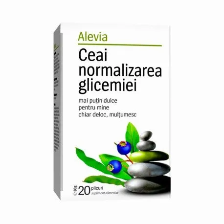 Ceai normalizarea glicemiei, 20 pliculete, Alevia