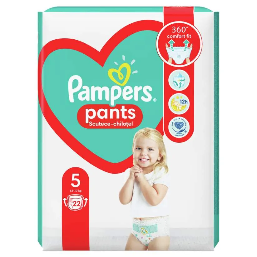 PAMPERS BABY PANTS 5 12-17KG 22 BUCATI