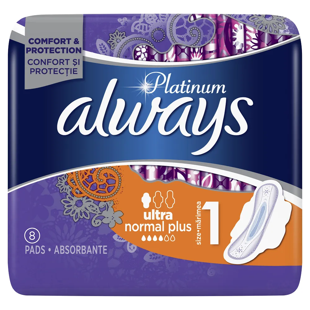 ALWAYS Platinium Normal, 8 bucati, P&G