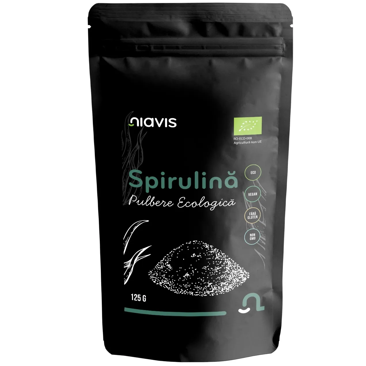 Spirulina pulbere ecologica, 125 g, Niavis