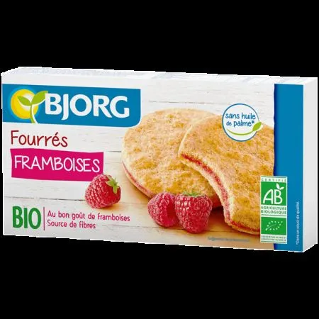 Biscuiti bio cu zmeura, 175 g, Bjorg