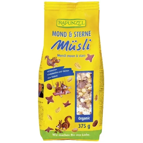 Musli in forma de luna si stele ECO 375g (Rapunzel)