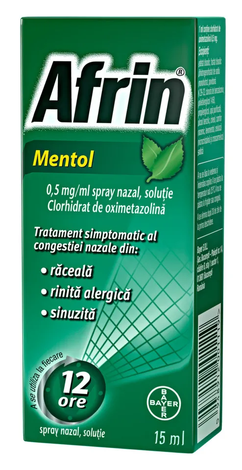 AFRIN MENTOL 0.5MG/ML SPRAY NAZAL 15ML