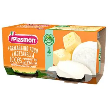 Piure omogenizat din branza si mozzarela, 2 x 80g, Plasmon