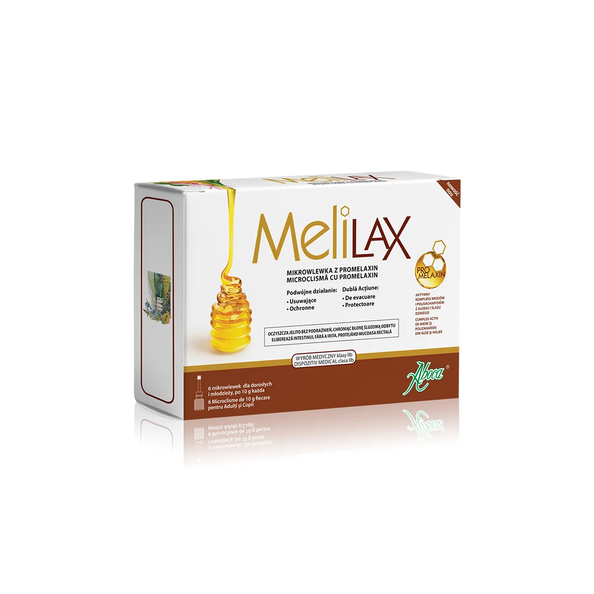 MeliLax microclisme adulți cu propolis, 6 bucăți, Aboca