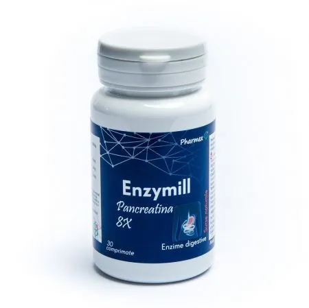 Enzymill Pancreatin, 30 comprimate, Pharmex