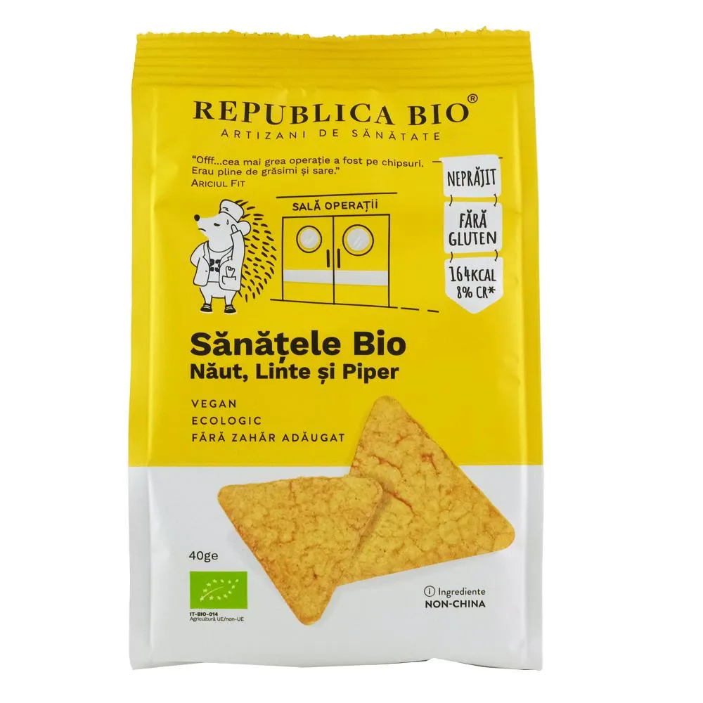 Republica Bio Sanatele cu naut, linte si piper fara gluten x 40 grame