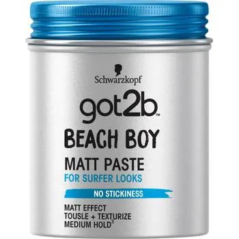 Pasta modelatoare pentru par cu efect de matifiere si nivel 3 de fixare Beach Boy, 100ml, Got2b