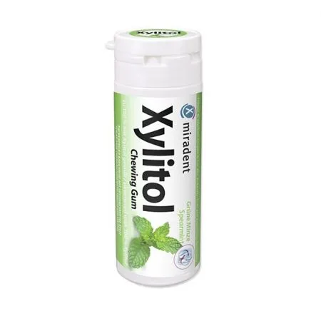 Guma de mestecat Spearmint Xylitol, 30 bucati, Miradent