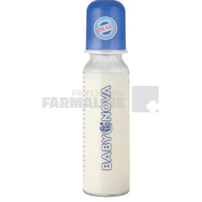 Baby Nova 44105 Biberon sticla decor monocolor 250 ml