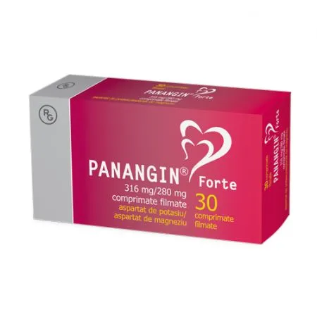 Panangin Forte, 316 mg/280 mg, 30 comprimate filmate, Gedeon Richter