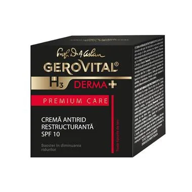 Gerovital H3 Derma+ Premium Care Crema antirid restructuranta SPF10 50 ml