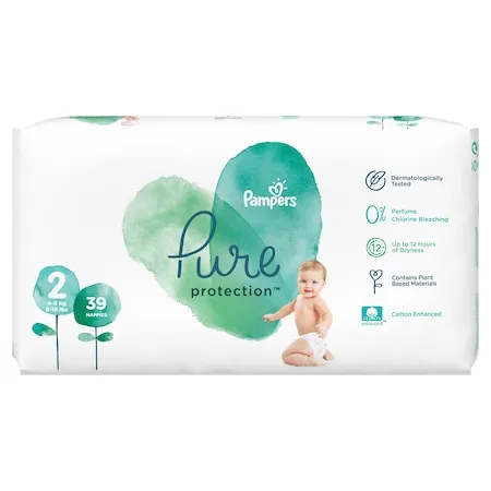 PAMPERS 2 Pure 4-8kg x 27buc