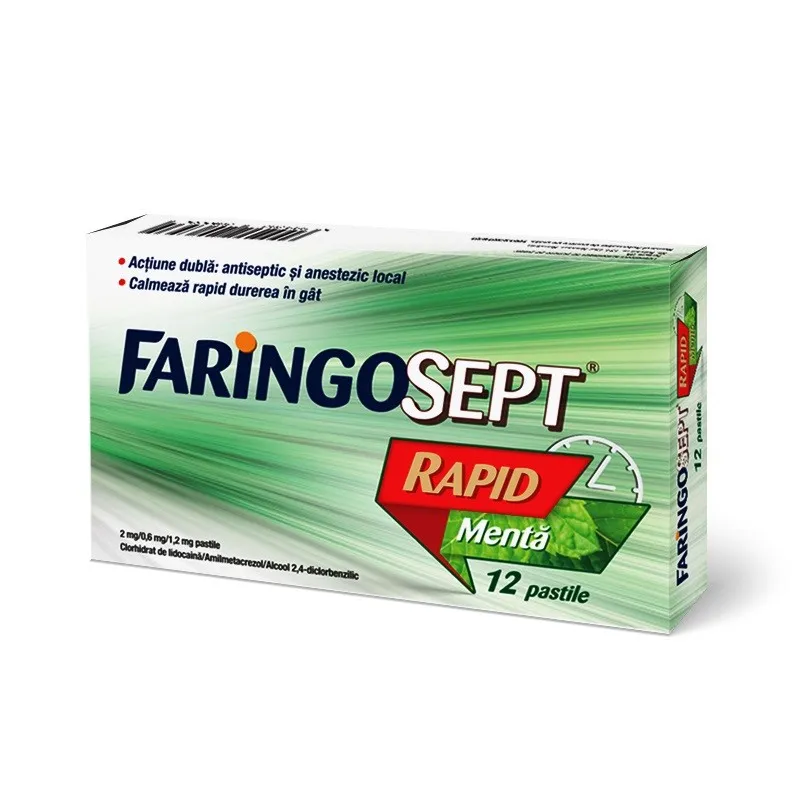 FARINGOSEPT RAPID MENTA 12 PASTILE