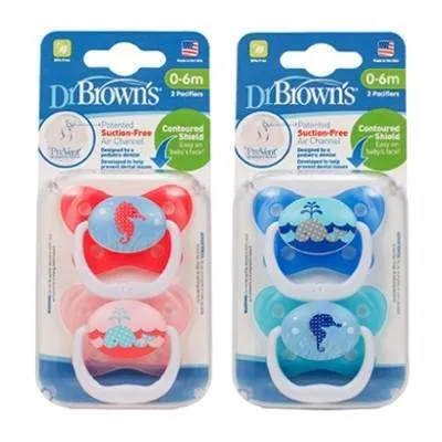 Dr. Brown's PV12001 Suzeta PreVent Niv.1 Fluture*2buc