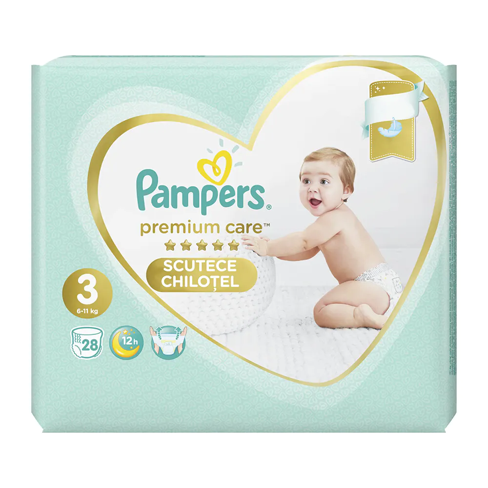 Pampers premium care pants nr. 3 (6-11kg) x 28 bucati