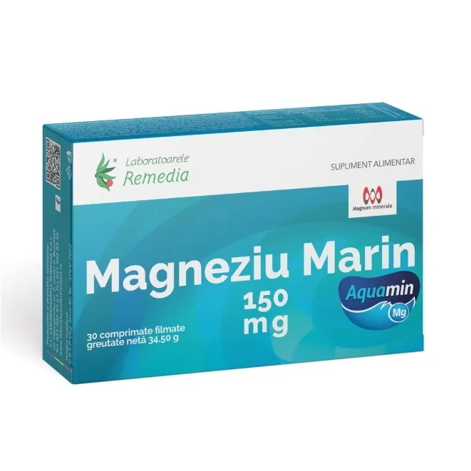 Magneziu Marin 150 mg, 30 comprimate, Remedia