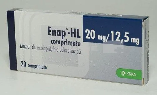 ENAP HL x 20 COMPR. 10mg+12,5mg KRKA D.D. NOVO MESTO