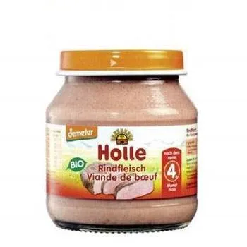 Piure cu carne de vita +4 luni, 125g, Holle Baby Food